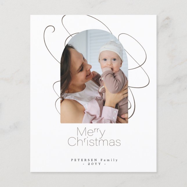 Budget 4 fotokort God jul Helgdag Flygblad (Framsidan)