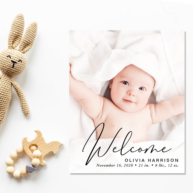 Budget 4 Fotoskript - meddelande om födelse (A heartfelt and personalized way to introduce your bundle of joy to the world.)