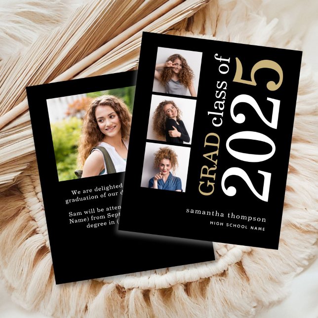 Budget 4 fotovitbok Guld 2025 Studenten (front and back view)