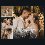 Budget 4 Photo Collage Bröllop Tack Script Reklamblad<br><div class="desc">Budget Photo Collage Bröllop Tack Script Card Budget Modern, Elegant Hand Lettered Bröllop (4) Photo Collage Tack personlig low budget-cost THIN (!) card. Snyggt bröllop tackar dig för att du har en kortmall med fyra (4) foto på framsidan och ett (1) foto på baksidan. Med texten "Tack" i ett snabbt...</div>