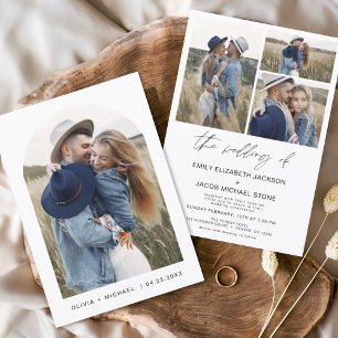 Budget 4 Photo Elegant Modern Bröllop Flygblad