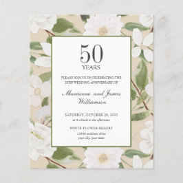 Budget 50-årsdagen för vitblommor