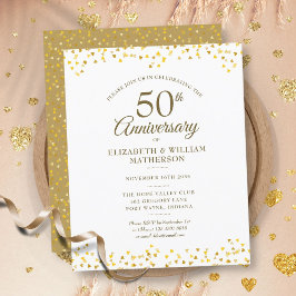 Budget 50-årsjubileum Guldhjärtans Invitation