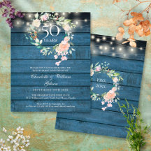 Budget 50-årsjubileum - inbjudan till Rustic Blomm