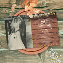 Budget 50-årsjubileum - inbjudan till Rustic Photo