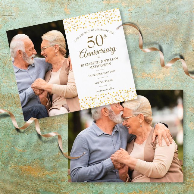 Budget 50-årsjubileum Spara datumet 2 bilder (Skapare uppladdad)