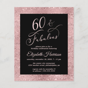 Budget 50:e Födelsedagsfesten Elegant Ro Guld Flygblad