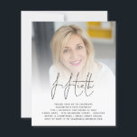 Budget 50:e födelsedagsinbjudan för fotoskriptpart<br><div class="desc">Ett ekonomiskt alternativ i BUDGET på en mindre storlek på 4, 5 x 5, 6 tum (110 lbs vikt), som är av samma tjocklek som ett vykort (är dock inte lämpligt för använda som vykort). OBSERVERA ATT DET FINNS EN inbjudan per lakan. Budgeterad 50:e födelsedagsinbjudan till fotoskriptparti. En minimalistisk utformning...</div>