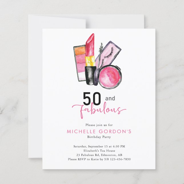 Budget 50 & Fabulous 50:e födelsedagskosmetikans R (Framsida)