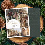 Budget 5 Photo Collage Arch God jul Photo<br><div class="desc">säsongens glädje med vår budget Photo- Julkort. Med en enastående 5-fotokollage med ett överlägg av eleganten på det översta lämnat fotot, som är försedd med ord "God jul" i faux-folie av typen guld. Anpassa den med din familj namn och år i minimalistisk typografi. Vänd över den för att visa en...</div>