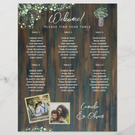 BUDGET 6 Bord Rustic Gypsophila PHOTO-säte