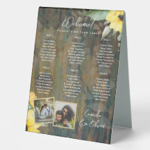 BUDGET 6 Bord Rustic Wood SUNFLOWERS PHOTO SEATIN