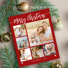 Budget 6 familjefoto God Jul firande julkort Flygblad