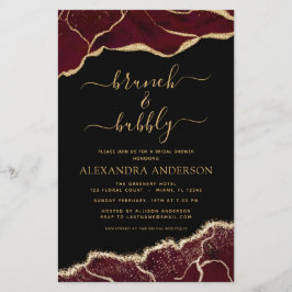 Budget Agate Burgundy Guld Brunch & Bubly