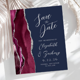 Budget Agate Burgundy Silver Marin Spara Datum
