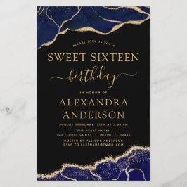 Budget Agate Sweet 16 Navy Blue Guld