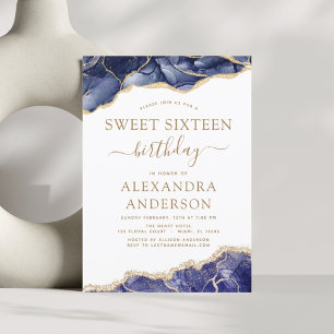 Budget Agate Sweet 16 Navy Blue Guld