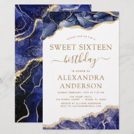 Budget Agate Sweet 16 Navy Blue Guld