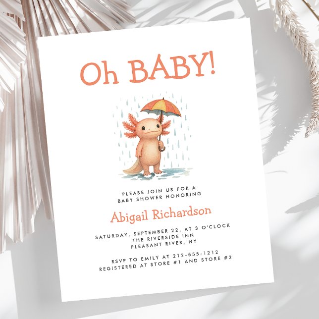 Budget Åh Baby Söt Axolotl Bebis Shower (Skapare uppladdad)