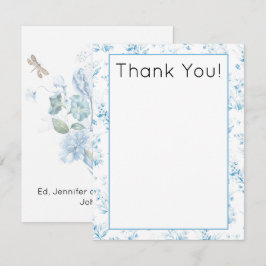 Budget, akvarellblommig baby shower tackkort anteckningskort
