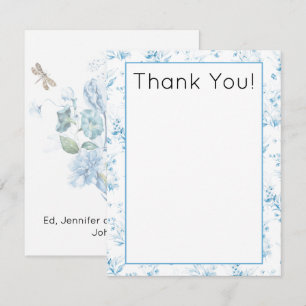 Budget, akvarellblommig baby shower tackkort anteckningskort