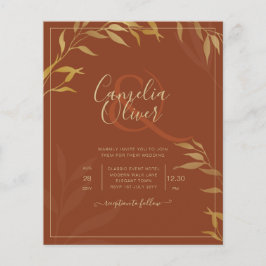 Budget All-in-1 Rustic Terracotta GULD Bröllop