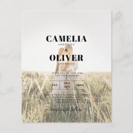 Budget All-in-1 Rustic Terracotta GULD Bröllop Flygblad