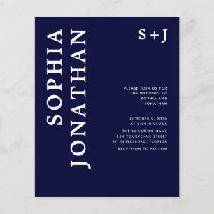 Budget All in One Bold Typography Bröllopsinbjudan