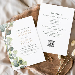Budget All in One Eucalyptus QR-kod Bröllop