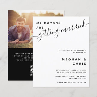 Budget alla i en inbjudan till QR-kod för bröllop