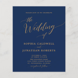 Budget allt i en inbjudan till Guld och marinbröll