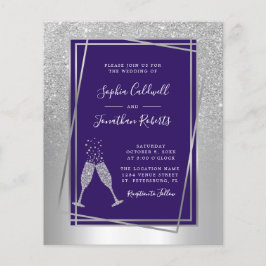 Budget allt i en inbjudan till Silver och blåbröll