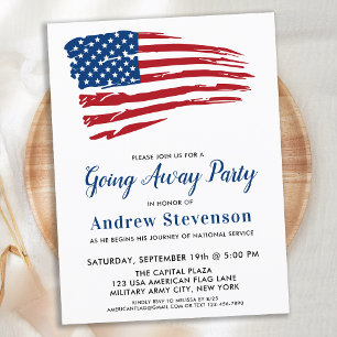 Budget American Flagga Miliing Going Away Party In