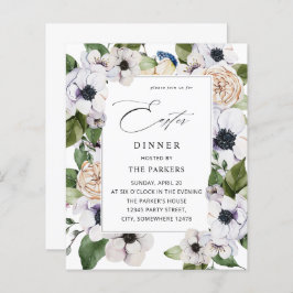 Budget Anemone White Blommigt Påsk Middag