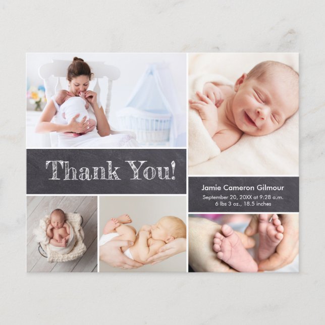 Budget Anpassad fotokollage Baby Shower (Framsida)