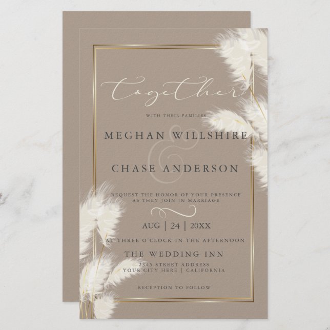 Budget Anpassningsbar Abby1 Elegant Ivory Pampas G (Fram/baksida)