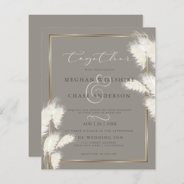 Budget Anpassningsbar Abby3 Elegant Ivory Pampas G (Fram/baksida)