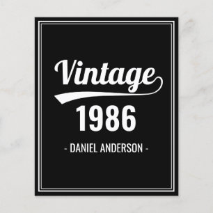 Budget Anpassningsbar Birth Year Black Birthday bj