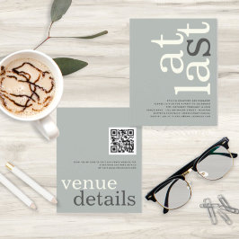 BUDGET Äntligen QR-kod Sage Elfenbensfärgad Text F