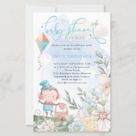 Budget Apmonkeypojken Blågrön Baby Shower Picknick