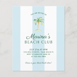 BUDGET Aqua Blue Cabana Rand Beach Klubb Birday