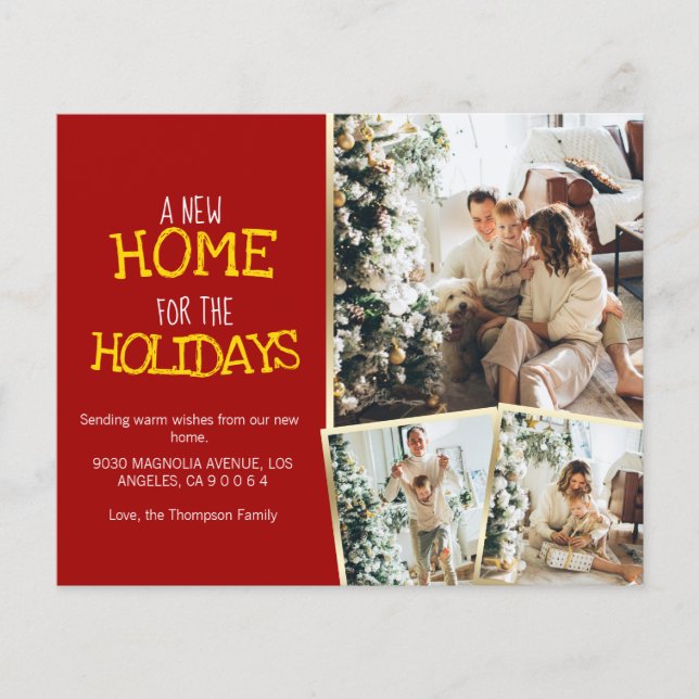 BUDGET ÄR ETT NYTT Hem FÖR Helgdagar Red Photo Fly (Framsida)