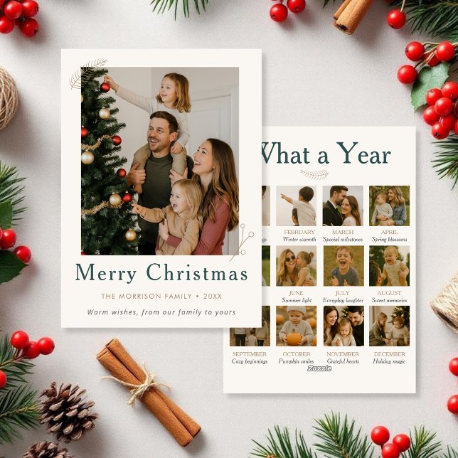Budget År i översyn Jul Sådan Här Året Julkort (Skapare uppladdad)