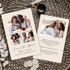 Budget Arch 4-Photo Collage Beige Spara datum