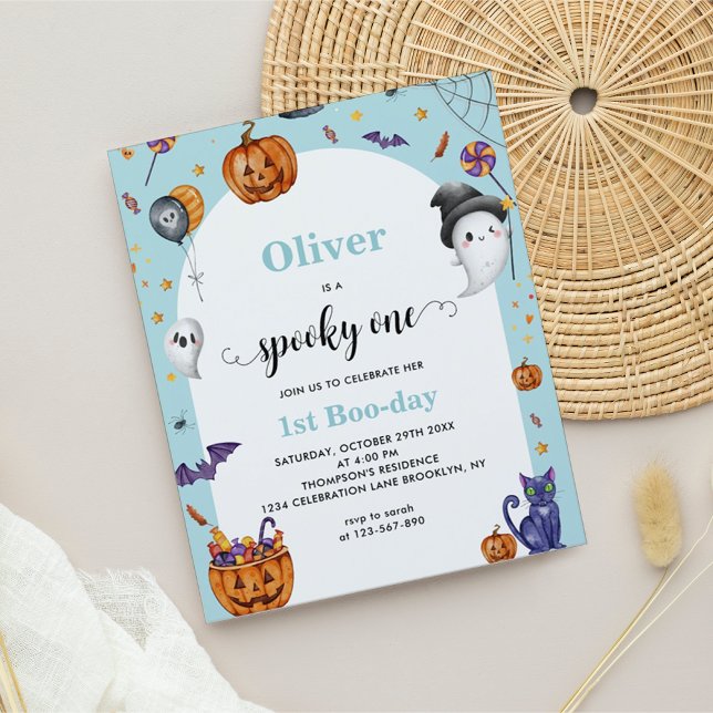 BUDGET Arch Blue Spooky Ett första Halloween-födel (Skapare uppladdad)
