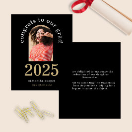 Budget Arch Photo 2025 Grad Black Notice