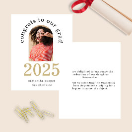 Budget Arch Photo 2025 Grad White Notice