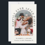 Budget Arch Photo Cream Wedding Reception Inbjudan<br><div class="desc">Modern och budgetvänlig lätt gräddning eller privat tillkännagivande och mottagningsinbjudan från bröllop. På framsidan finns ett foto i en båge ram och "Lyckligtvis allt efter Party" i elegantens typografi. Lägg till ditt första namn, datum och plats för bröllop. Du kan däremot anpassa din inbjudan och lägga till namn i ett...</div>