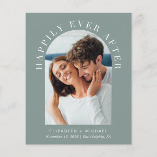 Budget Arch Photo QR Code Sage Wedding bjudande