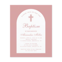 Budget Ark Dusty Rose Flickdop Invitation